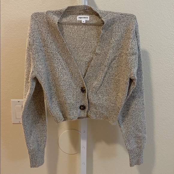 superdown Raakel Cropped Cardigan in Slate - Size XS - Picture 5 of 8